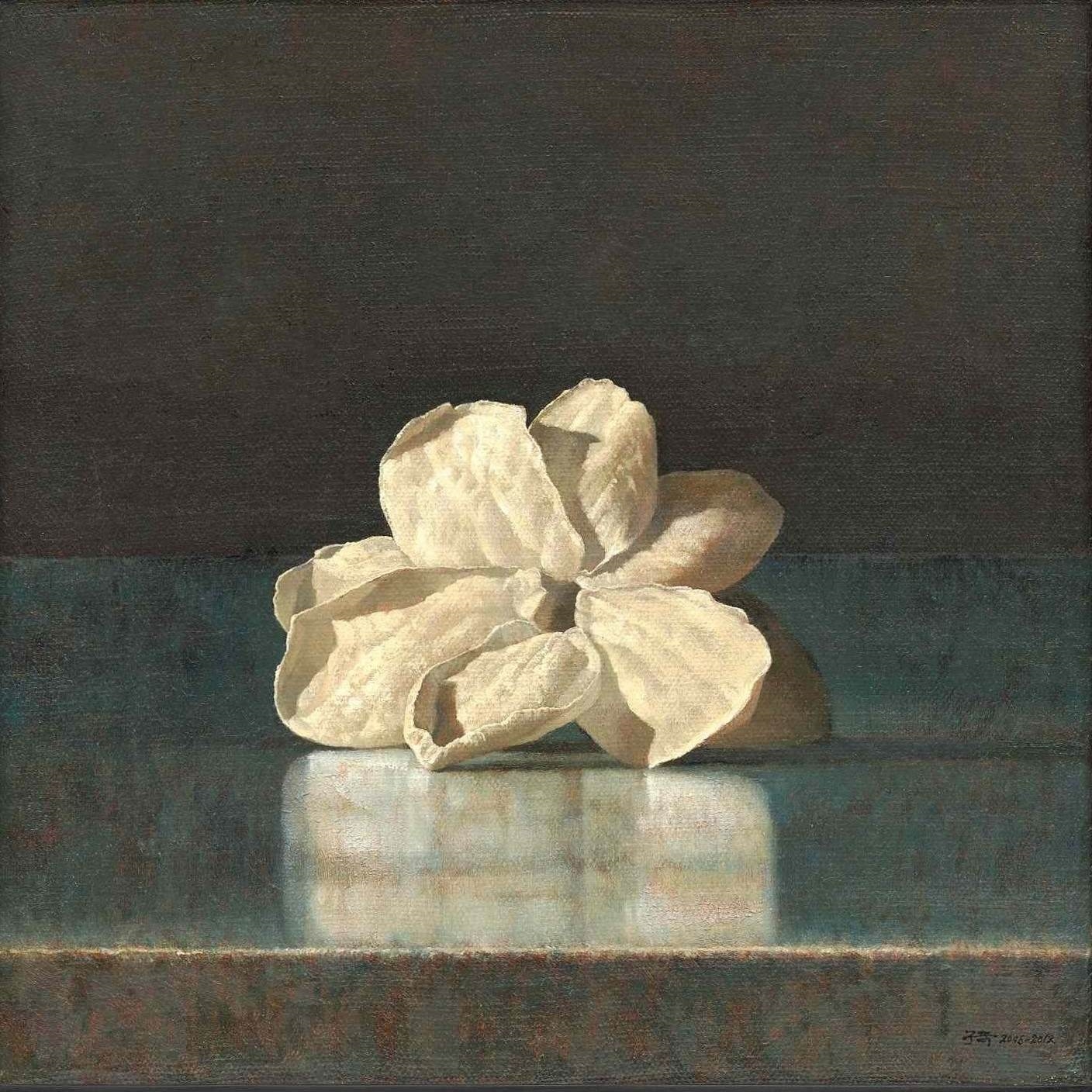 Artwork by Tzu-Chi Yeh, Jasmine in May, Made of Tempera and Oil on Linen