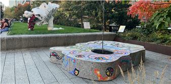 Kerstin Bratsch: Fossil Psychic Stone Mimicry (Palladiana, Masaico_Bench I) - Art in the Parks
