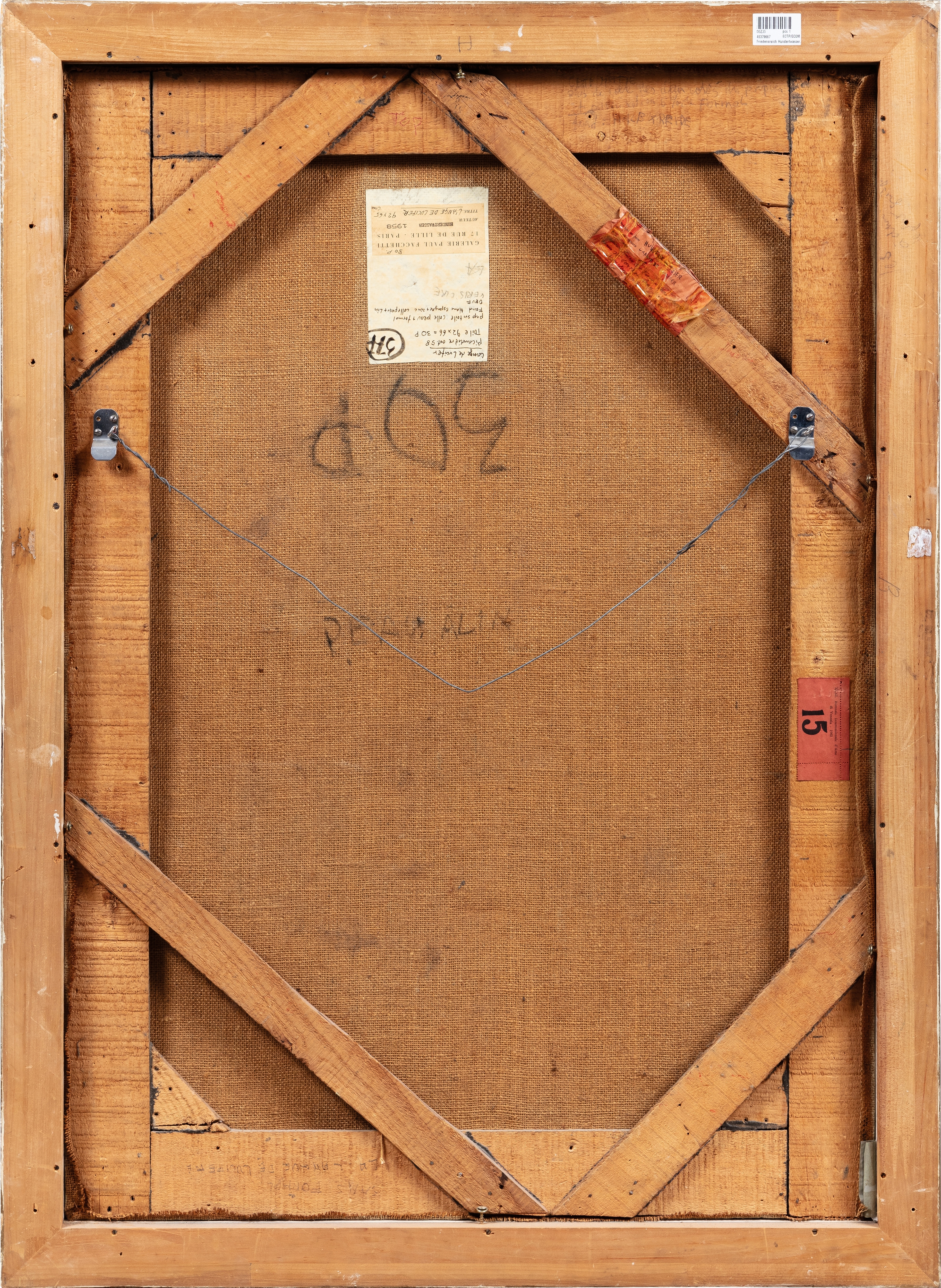 Artwork by Friedensreich Hundertwasser, The Tongue of Lucifer I, Made of tempera on polyvinyl chalk primed paper mounted on canvas