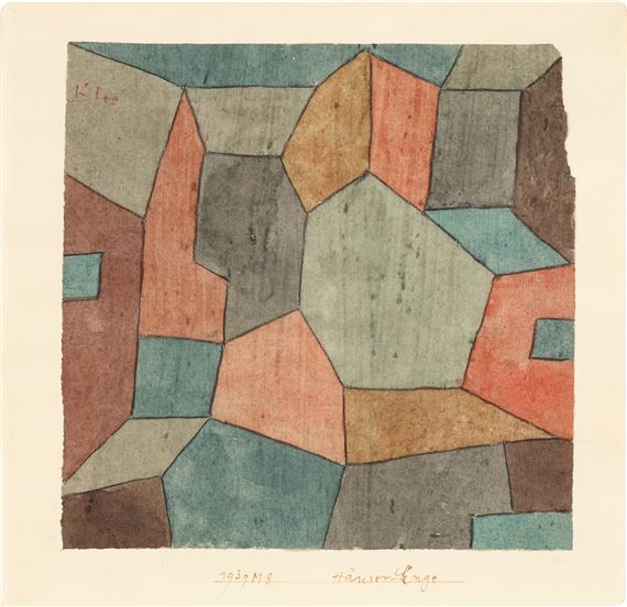 Häuser-Enge (Clustered Houses) by Paul Klee, Executed in 1939