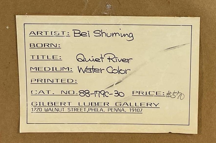 Artwork by Bei Shuming, Quiet River, Made of Watercolor