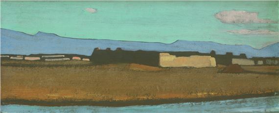 Shentsa Dzong in the Trans-Himalayas. 1928 by Nicholas Roerich, 1928