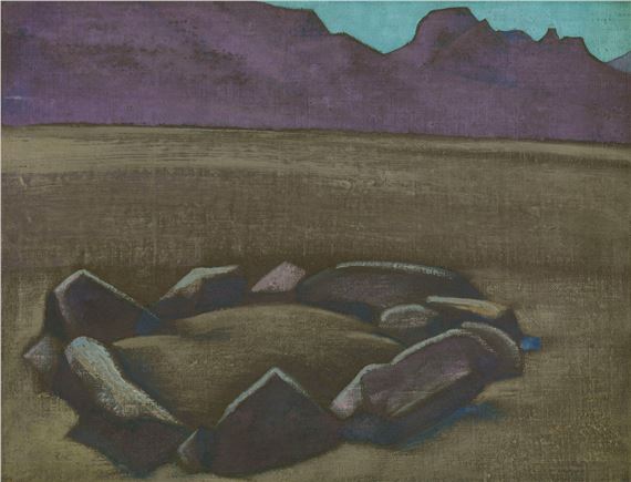 Grave in the Trans-Himalayas. 1928 by Nicholas Roerich, 1928