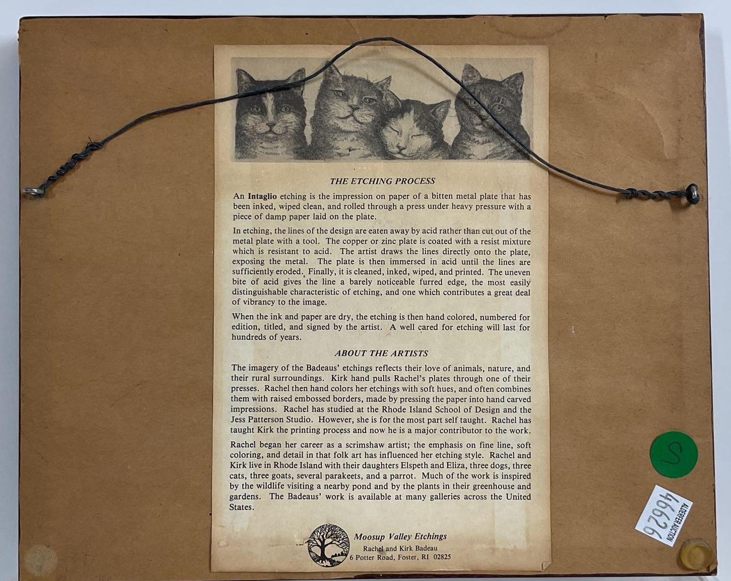 Artwork by Rachel Badeaus, Fiddler, Made of Color etching