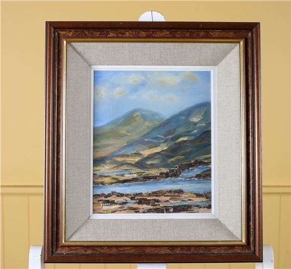 TERRY SAUNDERS Riverscape Oil on canvas cm - Terry Saunders