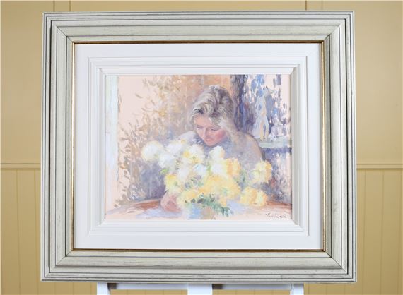 Tom Roche | TOM ROCHE Flower Arranging Oil on canvas Signed lower right ...