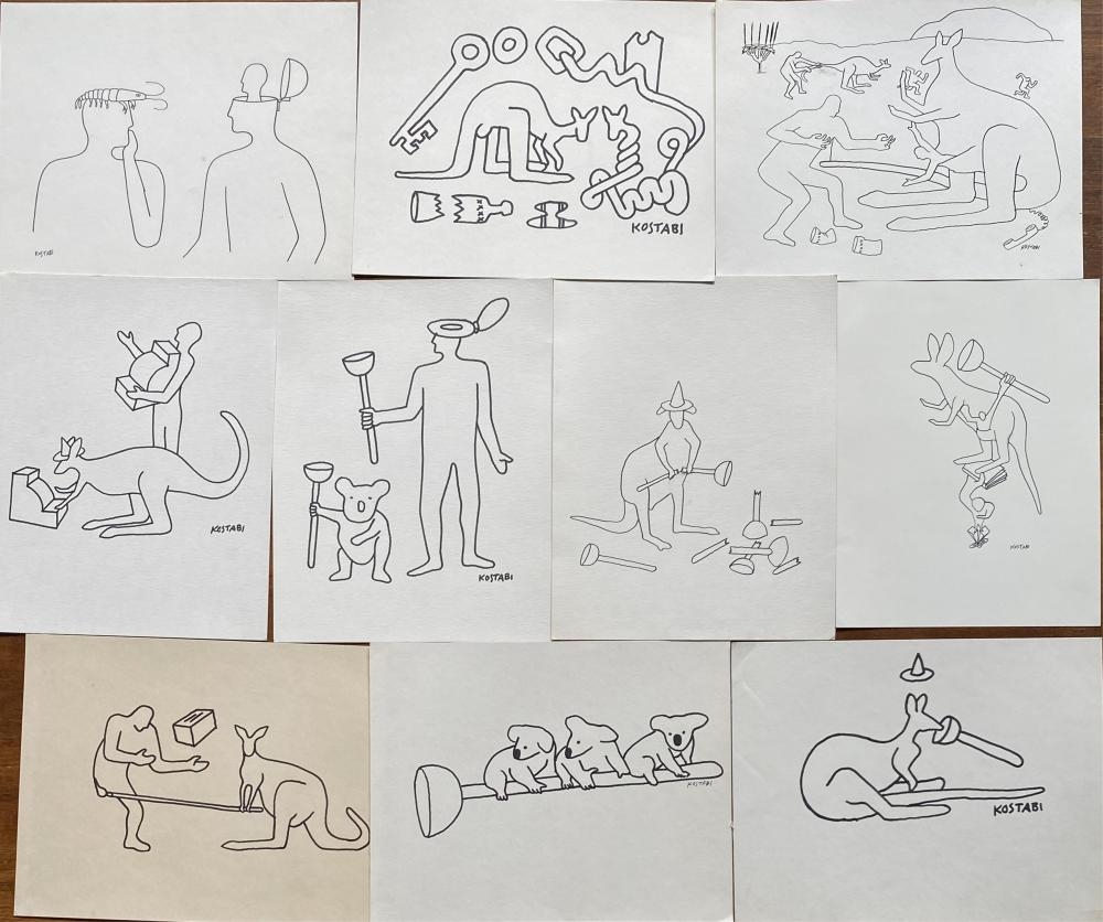Mark Kostabi | Ten Sketches c.1985 (Circa 1985) | MutualArt