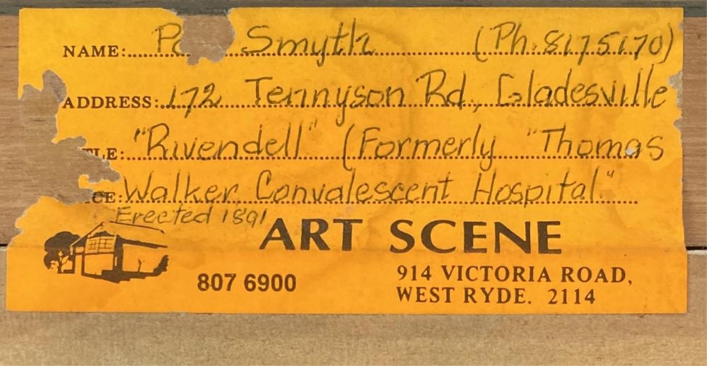 Artwork by Pat Smyth, Rivendell (formerly Thomas Walker Convalescent Hospital), Made of Oil on canvasboard