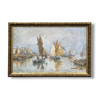 Bateaux au port - Leon Leclerc