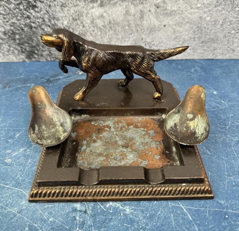 Artwork by Gladys Brown Edwards, Dodge Gladys Brown Edwards Dog Pipe Ashtray