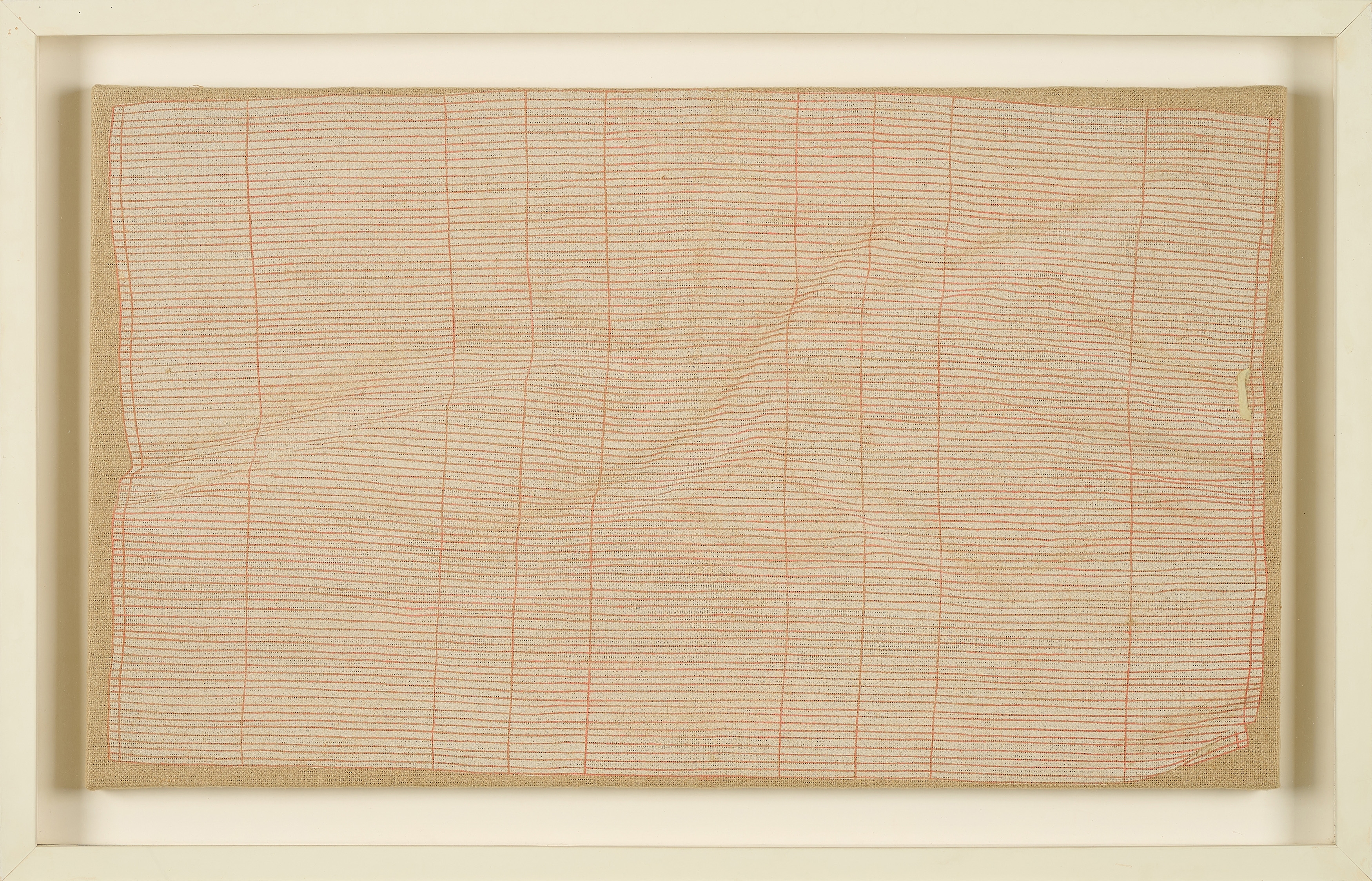 Artwork by Helene Appel, Untitled (Geschirrtuch, Made of Oil on natural colour