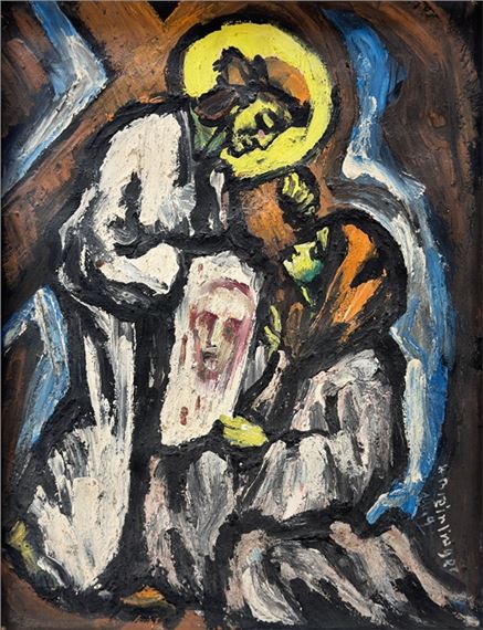 Schweißtuch der Veronika by Hans Breinlinger, dated 1949