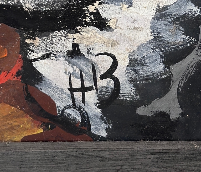 Artwork by Hans Breinlinger, Harlekin, Made of mixed media on cardboard, mounted on panel