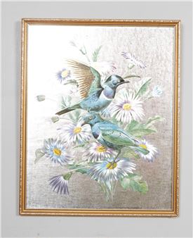 A Rena Fennessy foil  of 'Blue Birds - Rena Fennessy