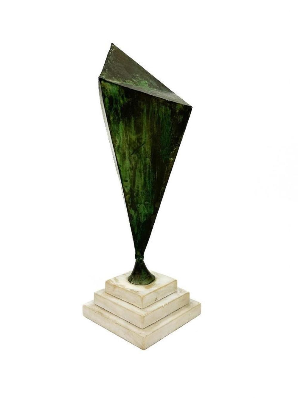 Artwork by Philip A. Solman, Abstract Geometric, Made of Metal Sculpture