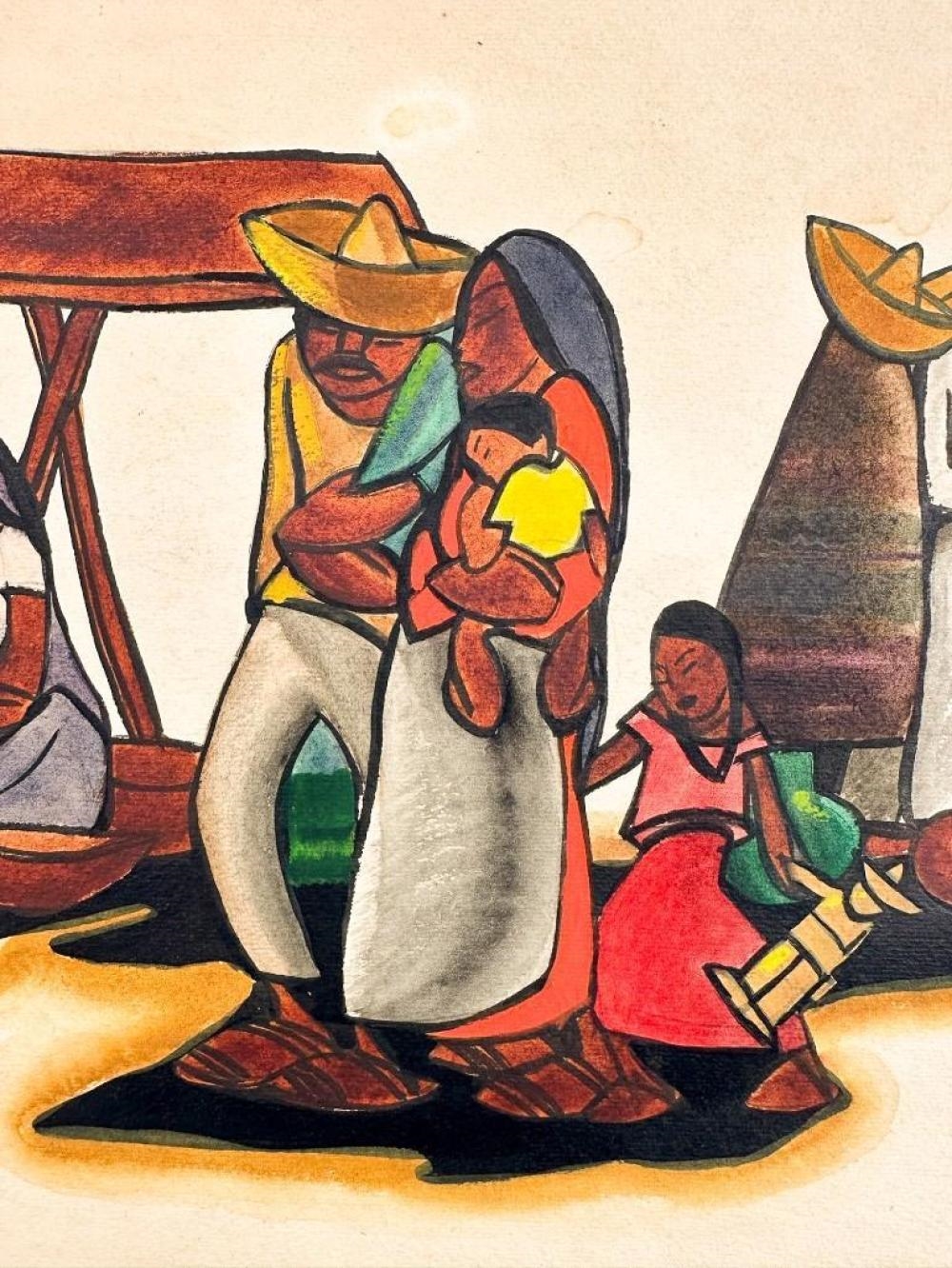 Leo Politi | Genre Scene of Women with Children (1935) | MutualArt
