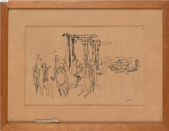 Renato Guttuso | Crocifissione - Disegno preparatorio per l'opera