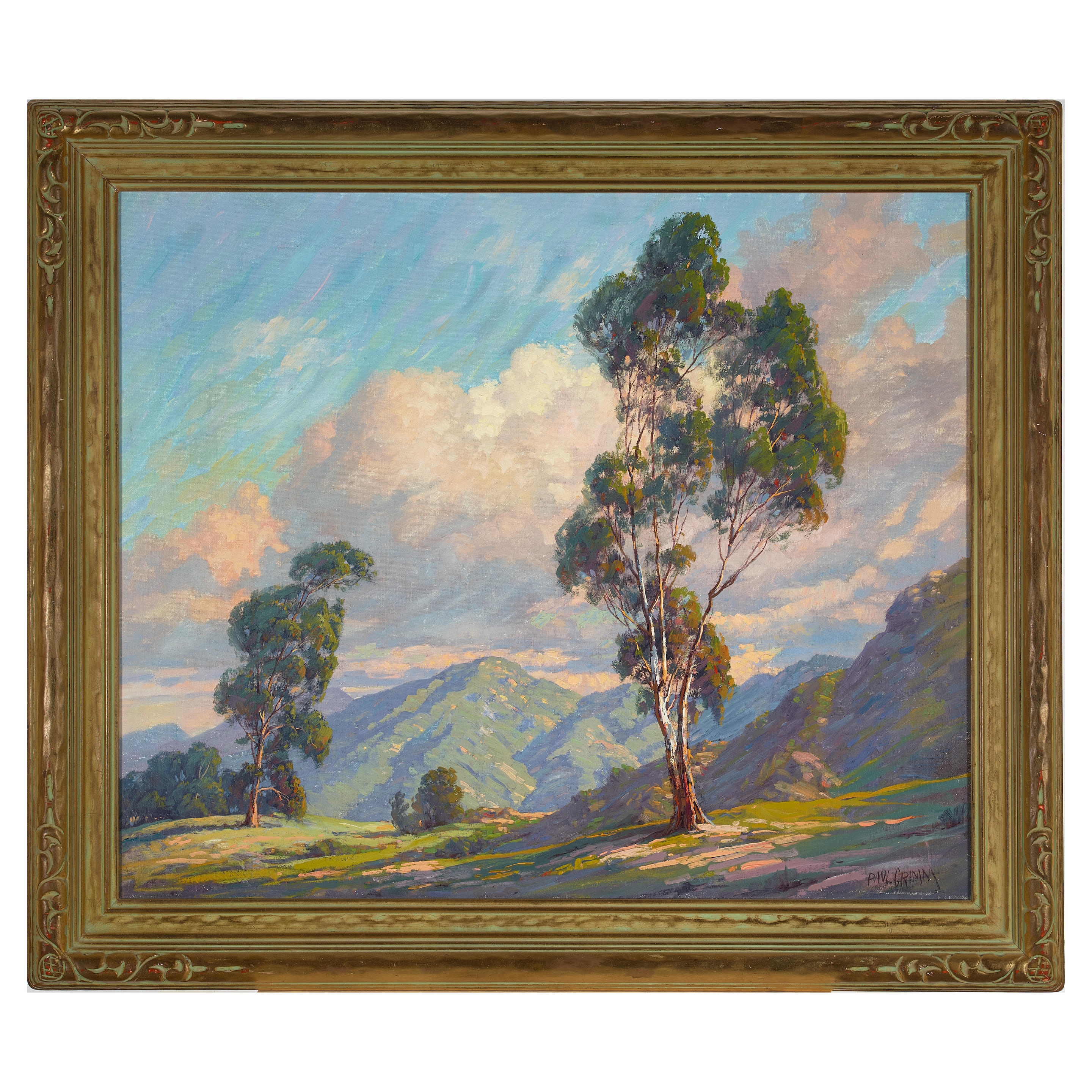 Artwork by Paul Grimm, Eucalyptus and Clouds, Made of oil on canvas