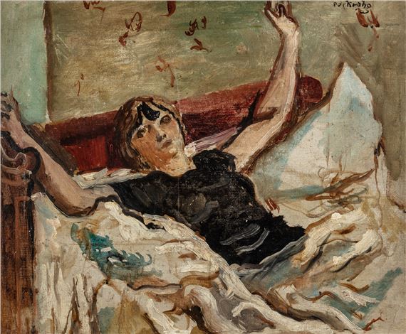 Lucy i sengen / Lucy au lit by Per Krohg