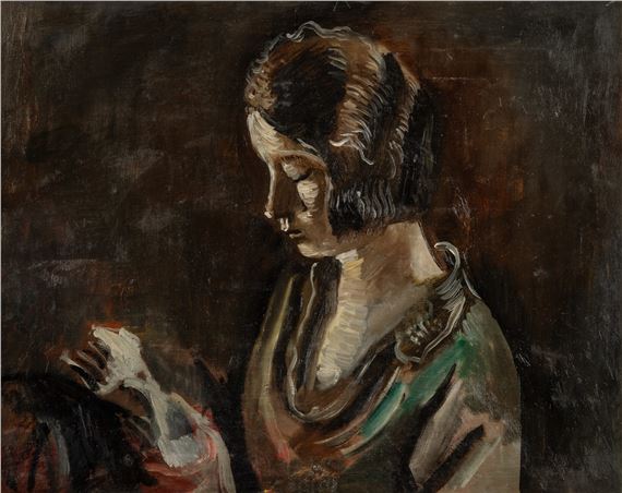 Lucy leser by Per Krohg