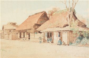 A village scene in Japan - Horyu Goseda II