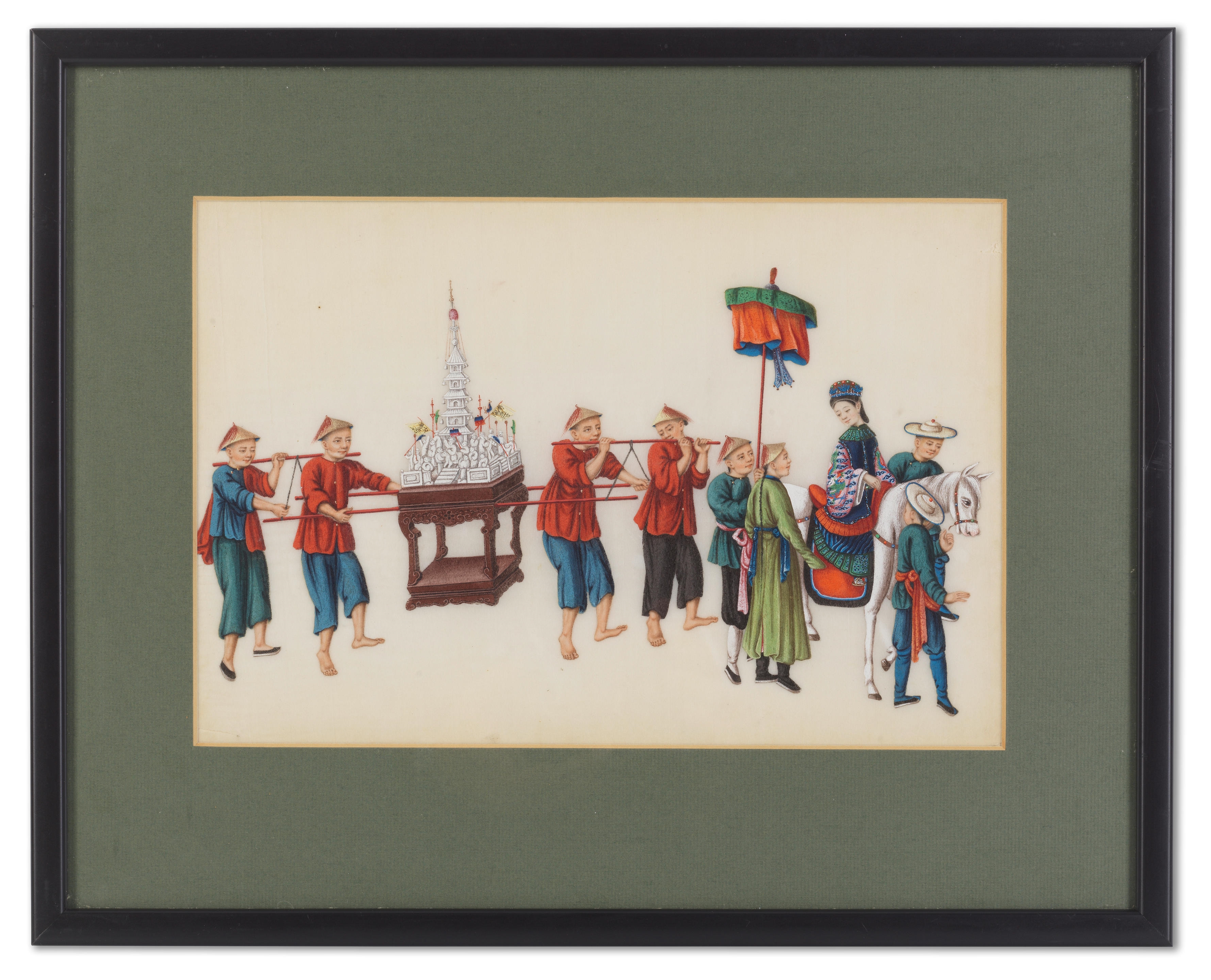 Tingqua | A Chinese wedding procession, a set of three | MutualArt