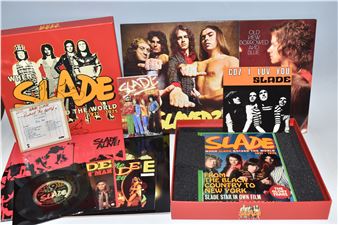 A SLADE BOX SET SIGNED BY JIMMY LEA, from Jim Lea's personal collection with signed letter of - George Tremlett
