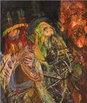 Rabbi with Torah , circa 1995-2005 - Hyman Bloom