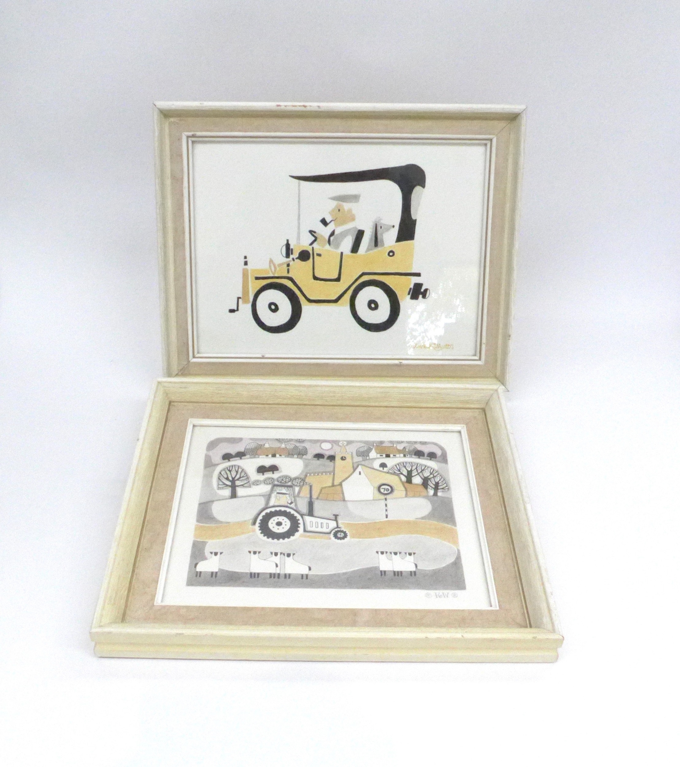 Artwork by Kenneth Wyatt, Two framed , one, Made of watercolour paintings