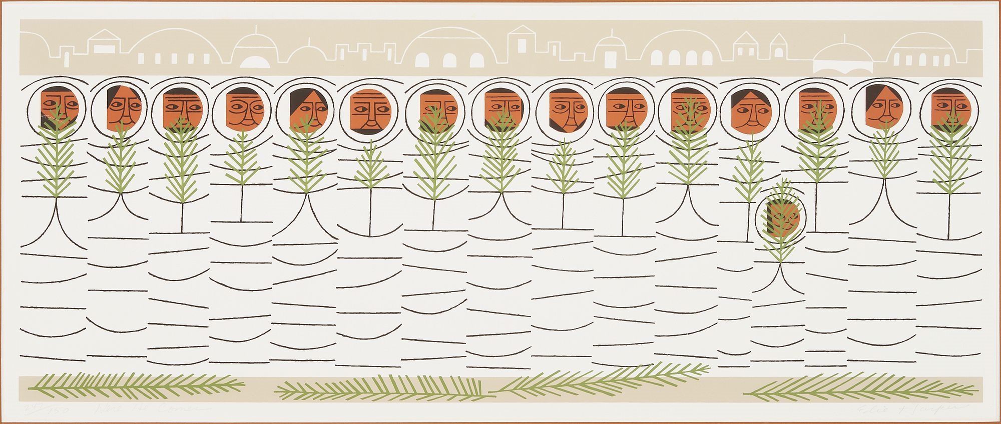 Artwork by Edie Harper, 4 Edie Harper Signed Serigraphs, Made of serigraphs on paper prints