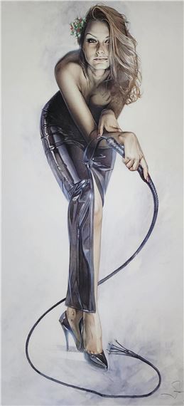 Hajime Sorayama | HAJIME SORAYAMA, 'WOMAN WITH WHIP', SIGNED