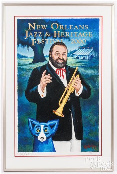George Rodrigue | George Rodrigue signed poster New Orleans Jazz ...