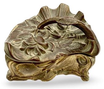 Art Nouveau Gilt Bronze Benedict Jewelry Casket - benedict