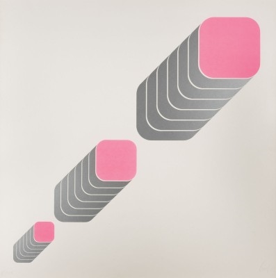 Artwork by Thomas Lenk, Untitled, Made of Colour serigraph on light cardboard