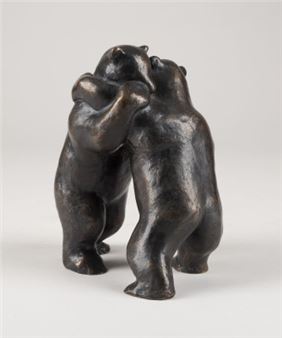 TWO PLAYING BEARS - Mechthild Born