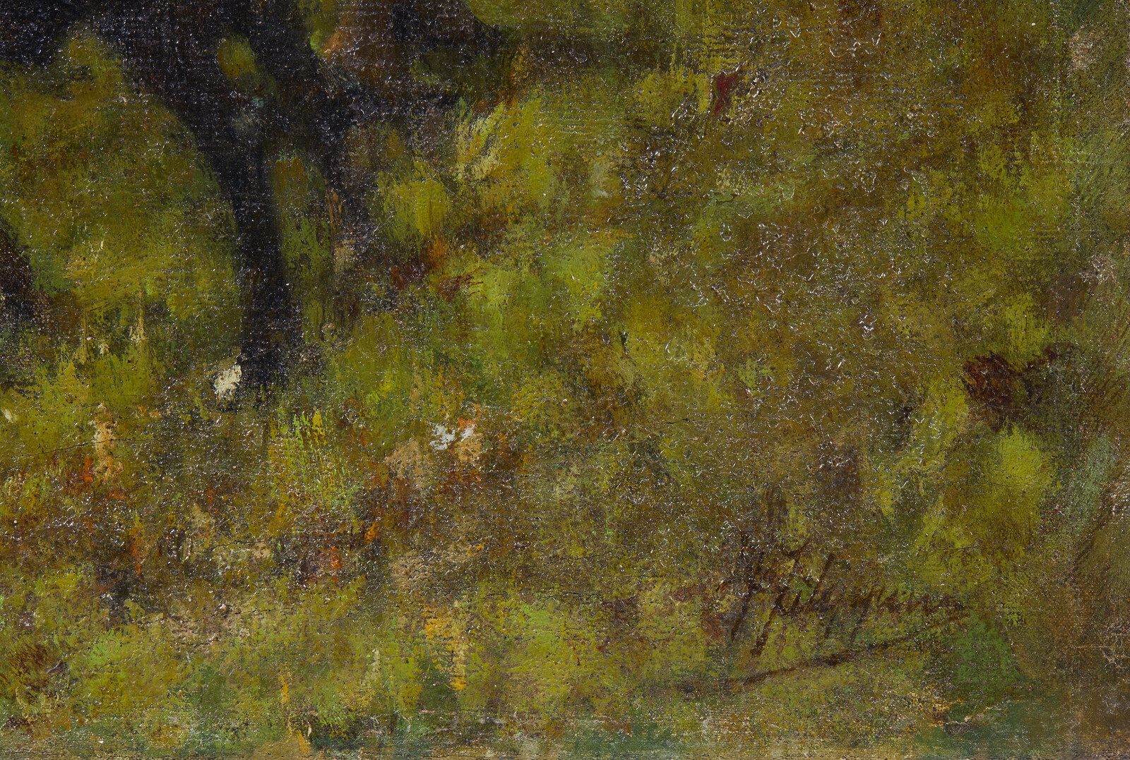 Artwork by Francesco Filippini, Mountain pasture with farmer and goats, Made of Technique : oil on canvas