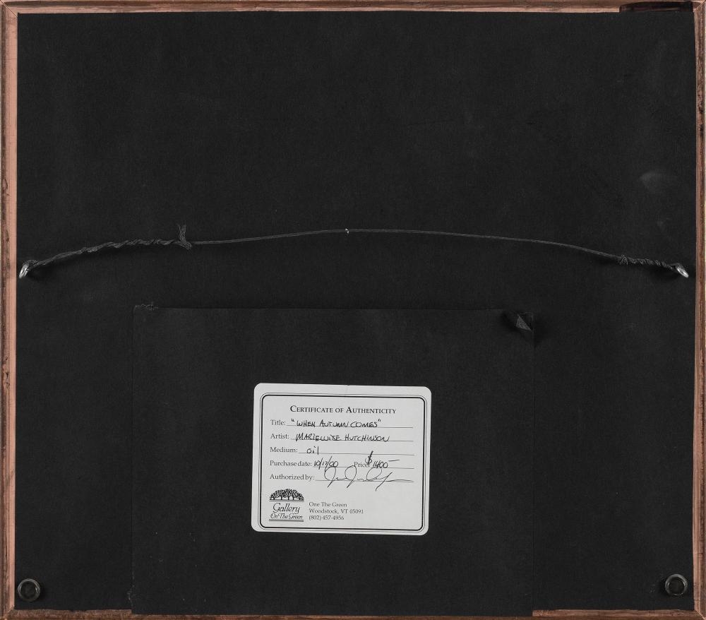 Artwork by Marieluise Hutchinson, When Autumn Comes, Made of Oil on board