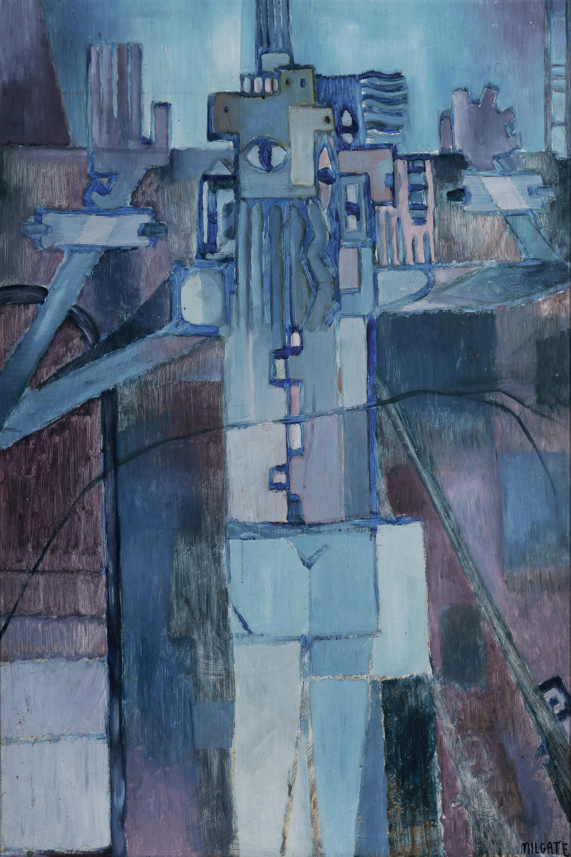 Rodney Milgate | Blue Wall - Tasmania (1959) | MutualArt