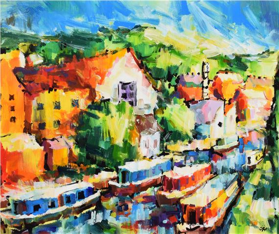 Olivia Pilling | Barges on the Canal | MutualArt