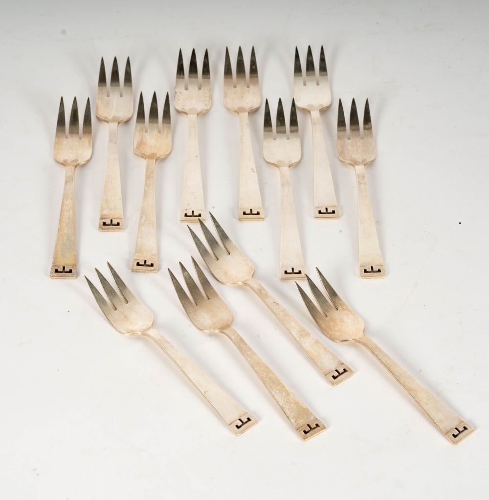 Allan Adler | Allan Adler Set of Chinese Key Pattern Hammered Sterling ...