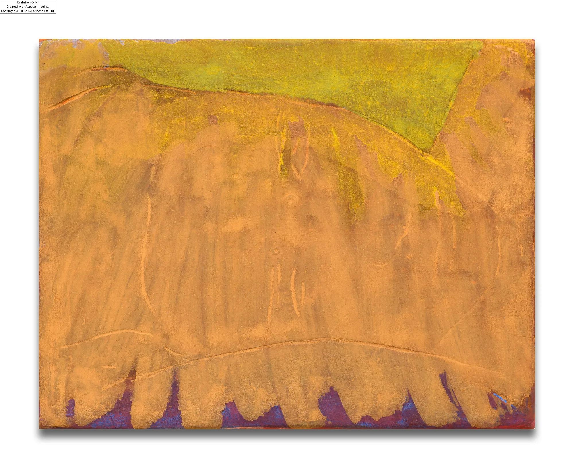 Artwork by Christine Safa, Visage couché jaune - 2022, Made of Marble powder