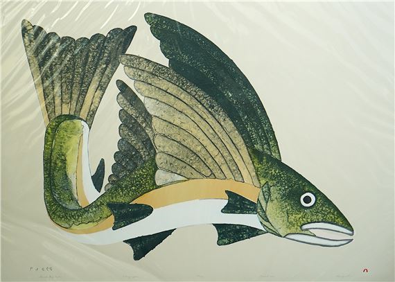 'Great Big Fish'lithographsigned and number by Kenojuak Ashevak