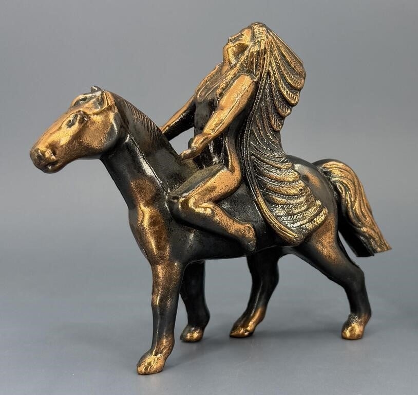 Artwork by Gladys Brown Edwards, Dodge Gladys Brown Edwards Indian on Horse