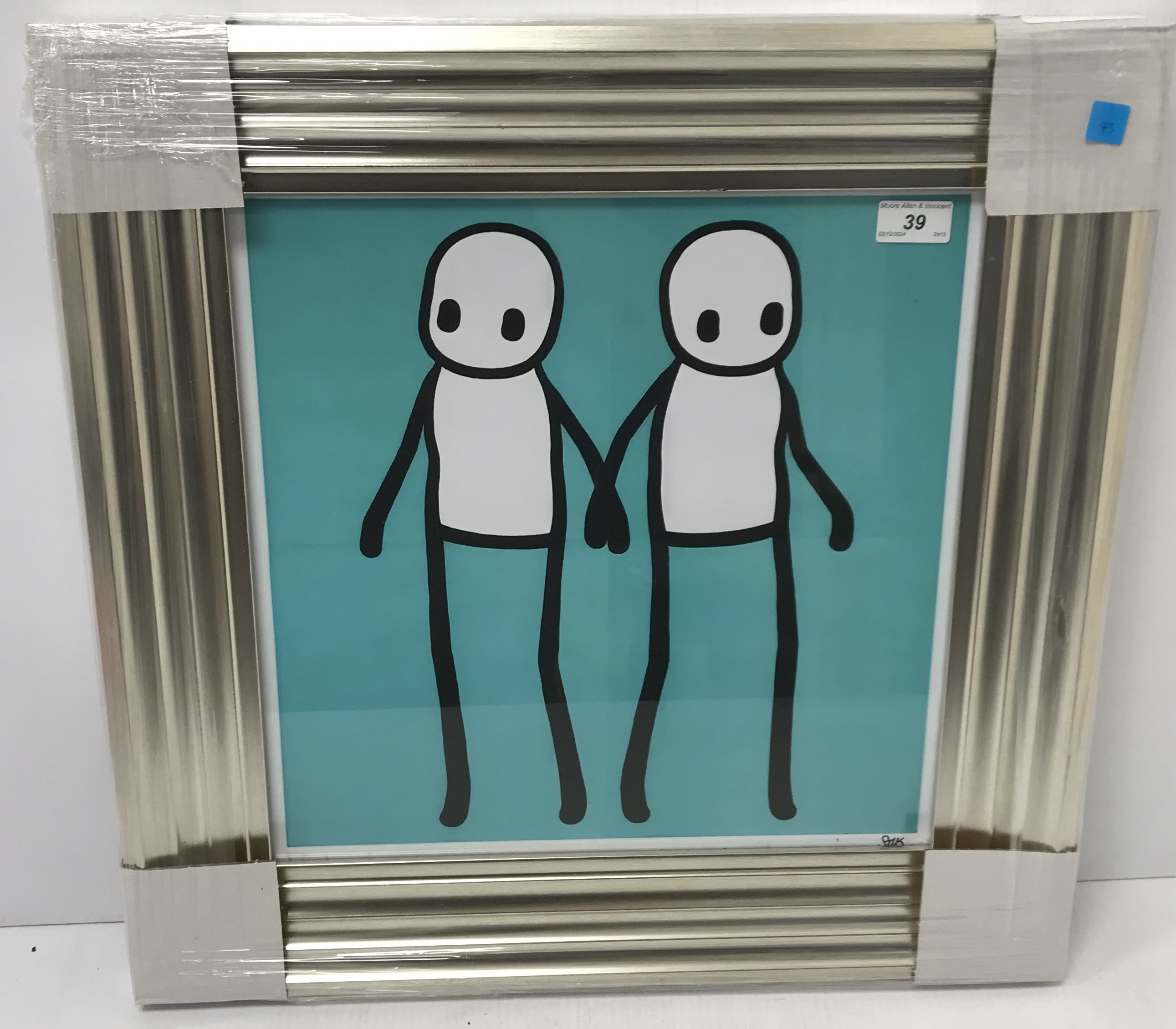 Stik | Two stickmen on coloured ground | MutualArt