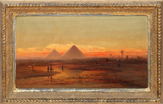 Carel Jacobus Behr | Blick auf die Pyramiden von Gizeh bei ...