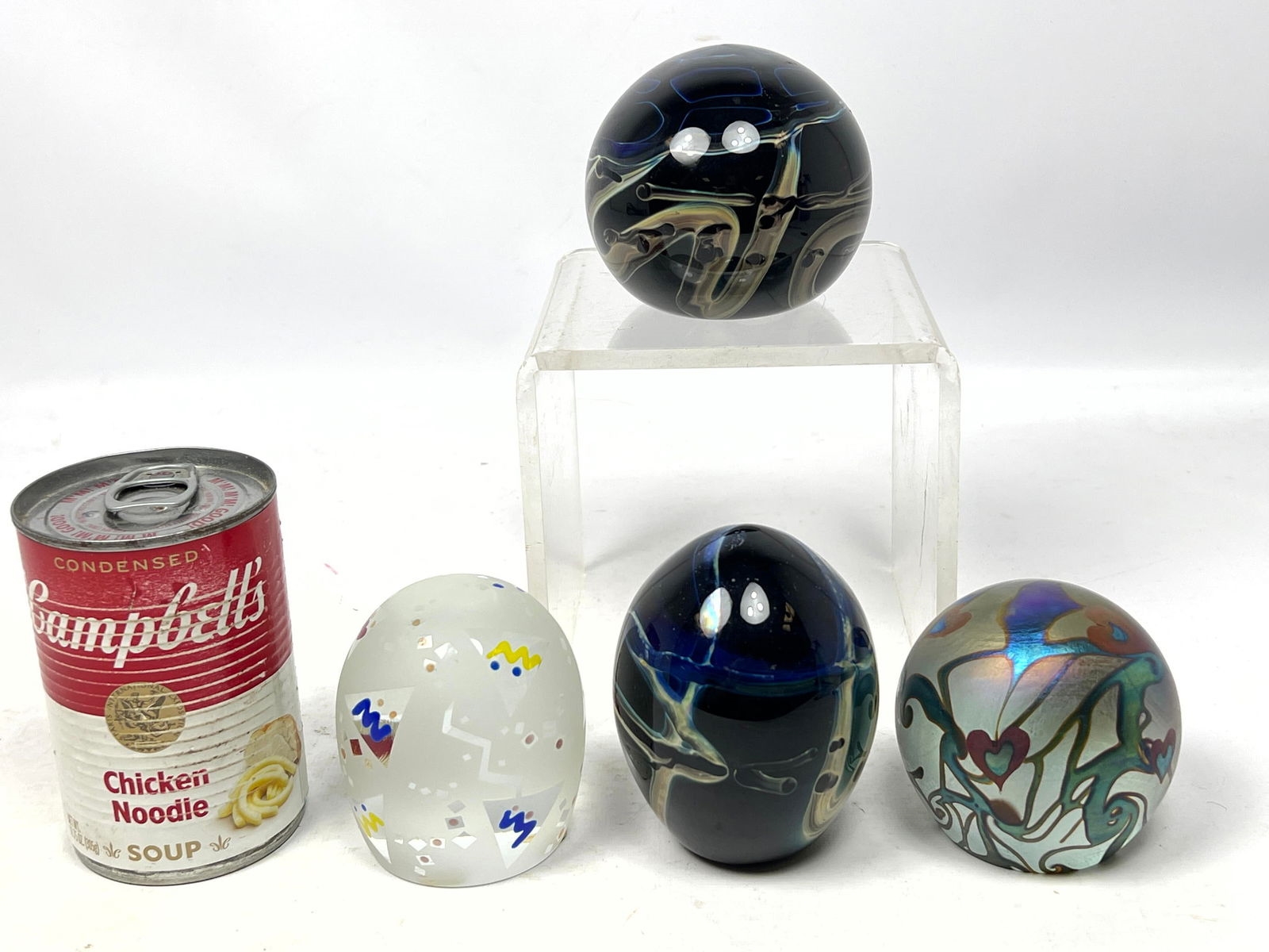 American Studio | 4pc American Studio Art Glass Paperweights ...