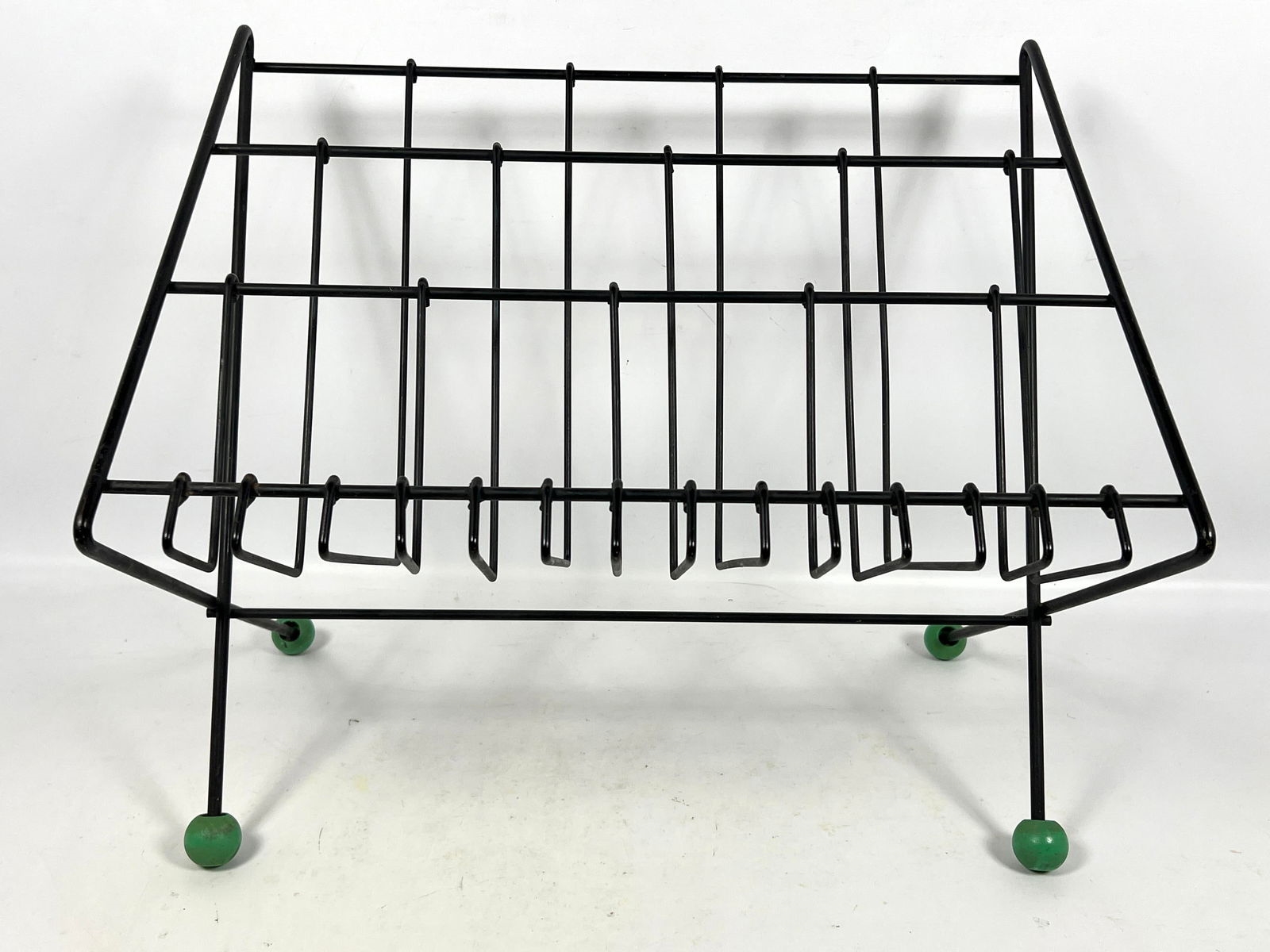 Tony Paul | Tony Paul magazine rack. Wrought iron and original green ...