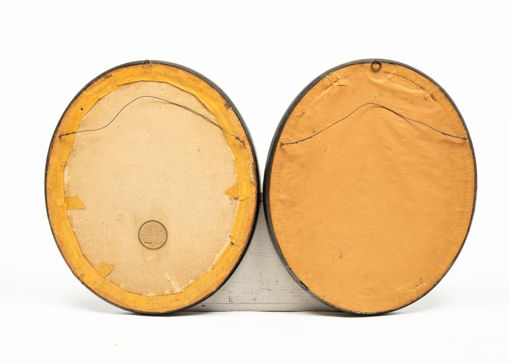 Artwork by Charles-Balthazar-Julien Fevret de Saint-Memin, PAIR OF PORTRAITS BY CHARLES BALTHAZAR SAINT-MEMIN (FRENCH, ACTIVE NEW YORK / NEW JERSEY, 1770-1852, Made of light pink