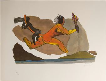 ONLINE: M.F. Husain: Husain’s Hanuman: A Ten-Serigraph Collection - Aicon Gallery