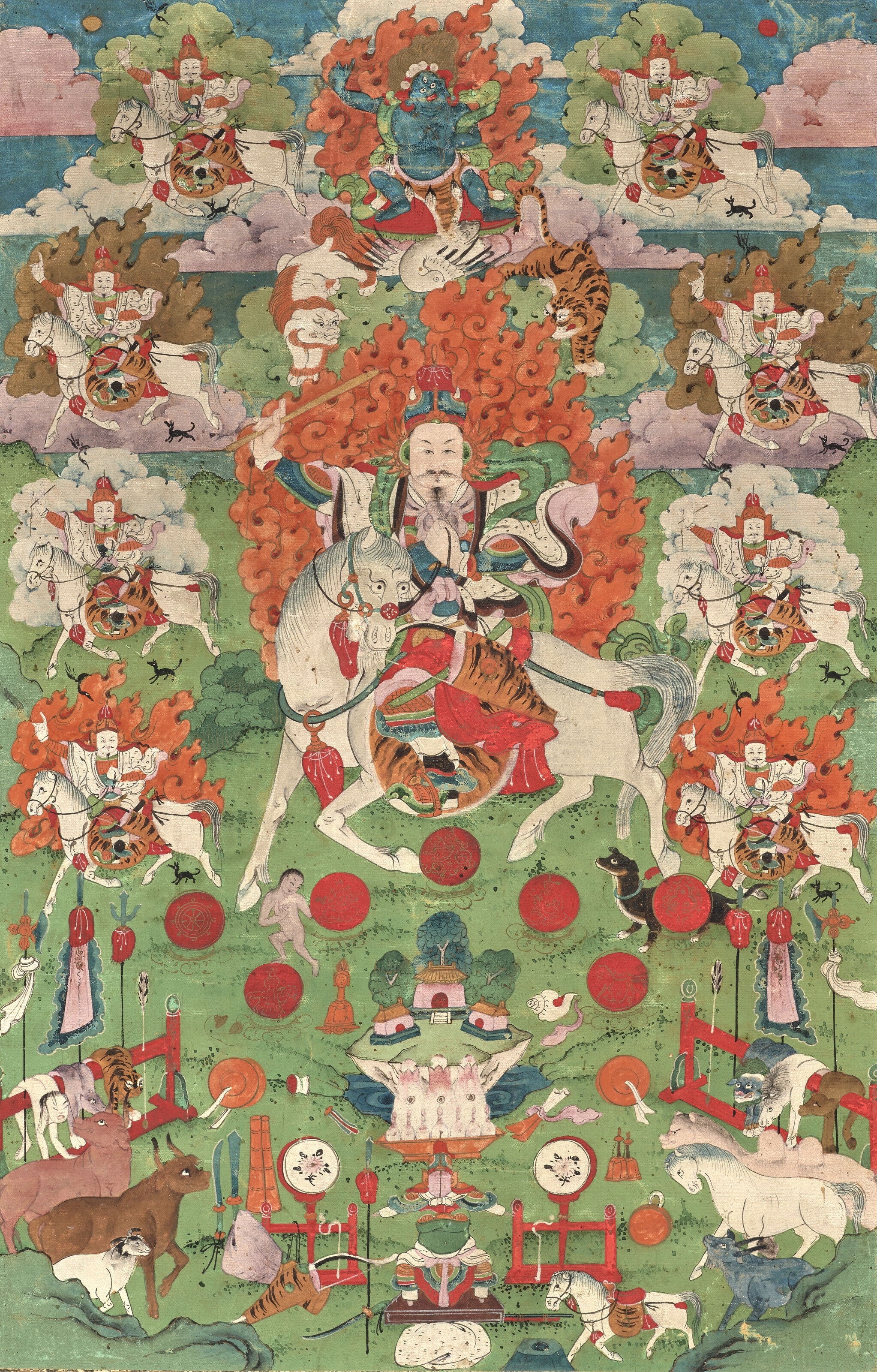 Mongolian School, 18th Century | THANGKA REPRÉSENTANT DRALA TATUG KARPO ...